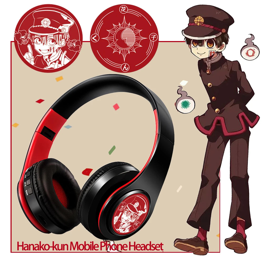 Miku Nakano Sanjiu Bluetooth 5.0 Over-Ear-Anime-Kopfhörer – Kabelloses Stereo-Gaming-Headset mit tiefem Bass, Mikrofon & TF-Kartenunterstützung