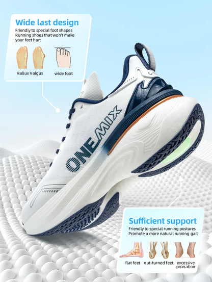 ONEMIX Nuove scarpe da corsa a forma di cuscino per donna e uomo, leggere, alla moda, da esterno, sneakers da strada, scarpe sportive da allenamento, jogging e fitness