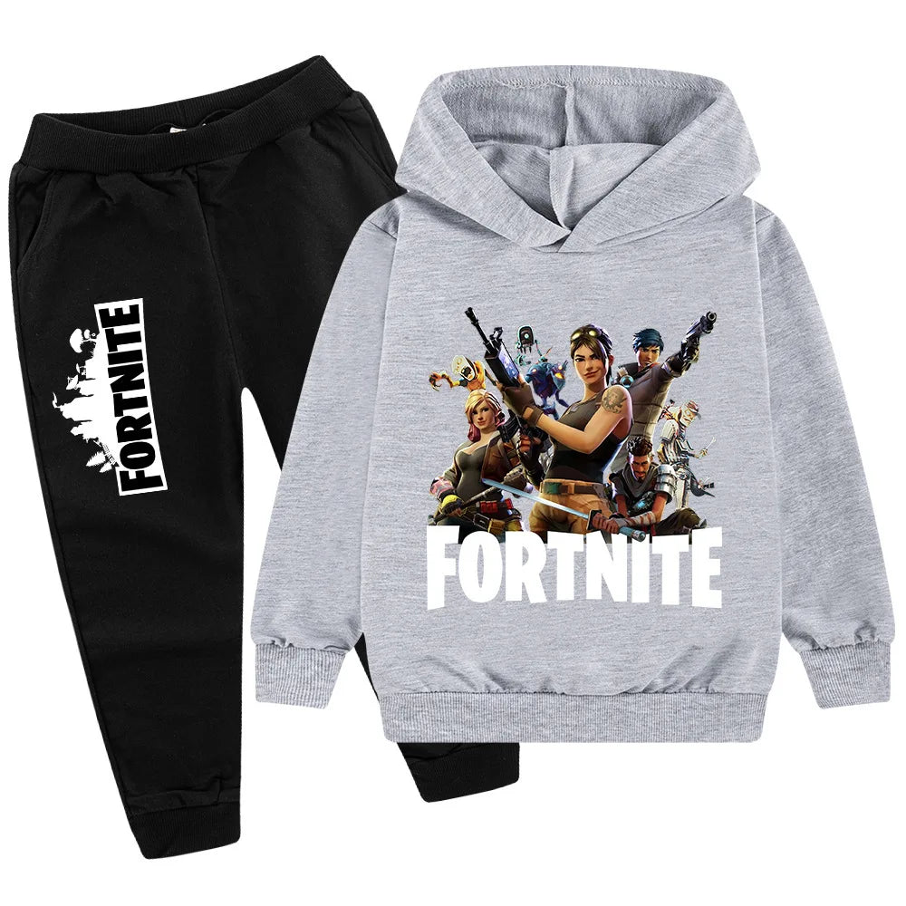 2026 New Fortnite Game Printed Children's Leisure Suit Cartoon Long Sleeve Autumn/Winter New Teenager Suit