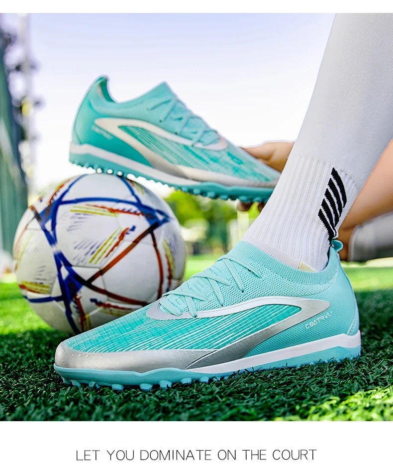 New Men's Football Boots Outdoor Cleats Breathable Adult Non-Slip Soccer Shoes Sport Long Spikes Training Boys Match Comfortable