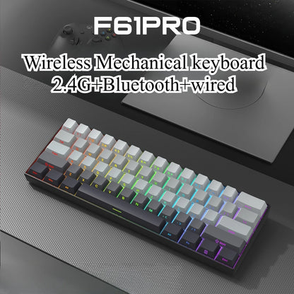 Bluetooth Wireless Mechanical Keyboards RGB Gamer Keyboard for Tablet Mechanical 60% iPad Backlit Mini USB Keyboard