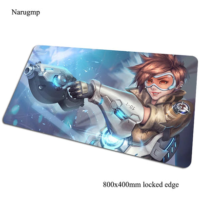 Overwatch Mauspad 80x40cm Gaming-Mauspad Halloween-Geschenk großes Mauspad Gamer-Computertischmatte Notebook-Mousemat PC