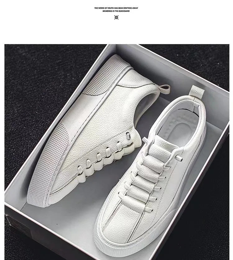 Pánske tenisky, voľnočasová obuv, pánske balerínky, Zapatillas Hombre, ľahká obuv z PU kože, priedušná obuv, pánska biela športová obuv, tenisky