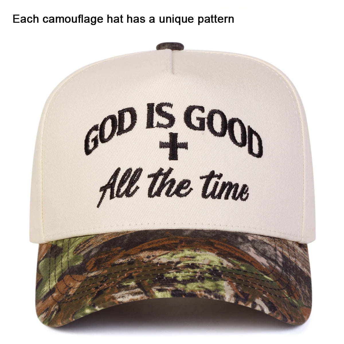 Unisex GOD IS GOOD Letter Embroidery Baseball Caps Spring Autumn Outdoor Adjustable Casual Hats Sunscreen Hat Sports Cap