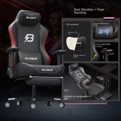 S8 Gaming Chair with 3D Armrests, Adjustable Backrest, Computer Office Chair, Nylon Feet, Gaming Streamer Chair