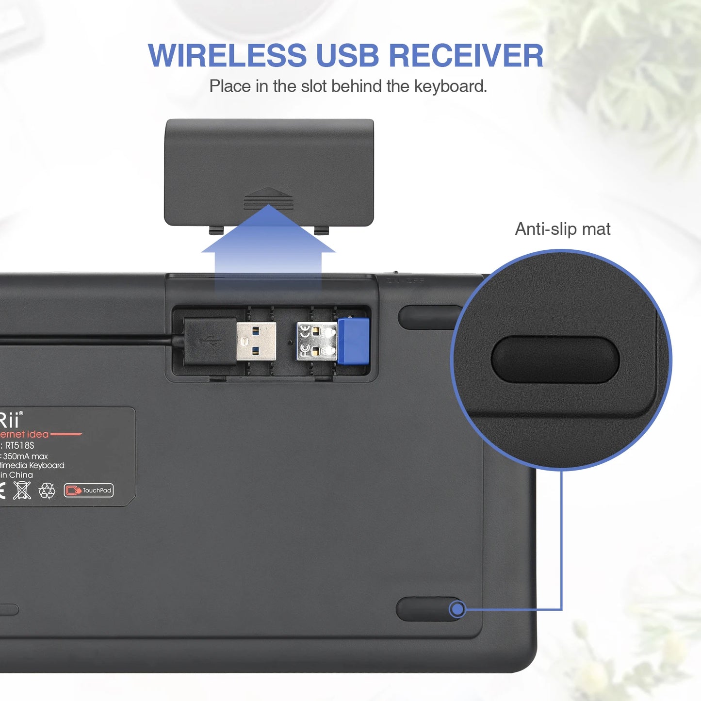 Rii K18S BT And 2.4GHz Wireless RU Mini Keyboard Backlight Touchpad Air Mouse for Android Box Smart TV Windows