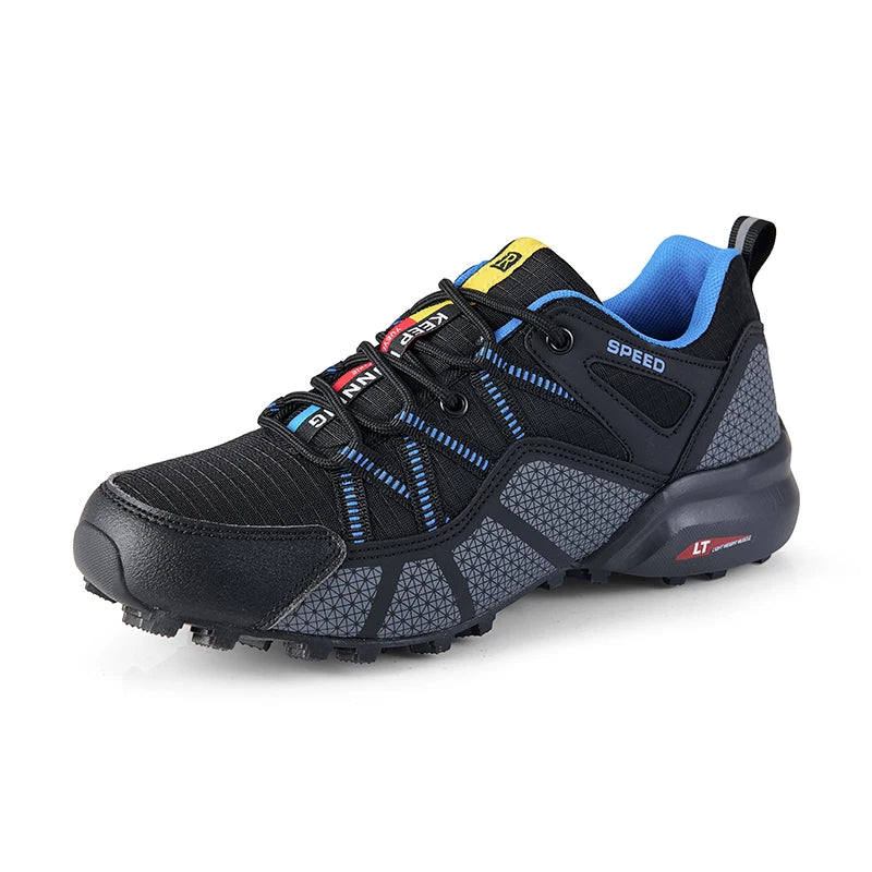 Zapatillas de senderismo para hombre, calzado deportivo todoterreno para exteriores, malla transpirable, antideslizantes y resistentes al desgaste, zapatillas de senderismo y ciclismo outdoor