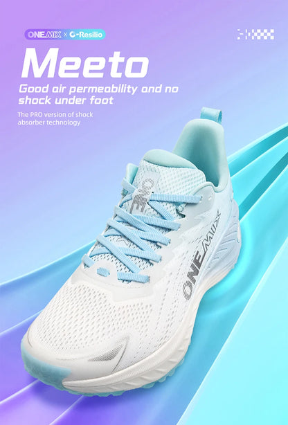 O-Resilio Running Shoes Men Cushion Stability Outdoor Sports Casual Mesh  Lace-up Lightweight Gym Jogging Sneakers