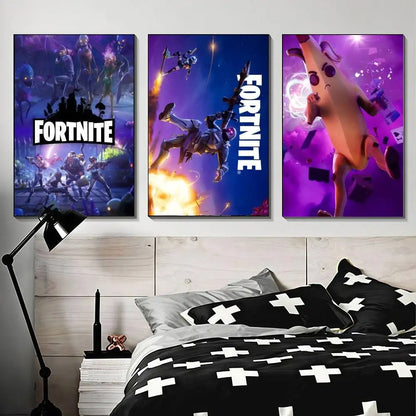 Αφίσα-αυτοκόλλητο cool F-FORTNITE υψηλής ευκρίνειας, ιδανική για αναβάθμιση των τοίχων στο σπίτι και στο δωμάτιο, διαθέσιμη σε ποικιλία στυλ.