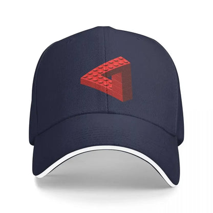 New Escher Toy Bricks - Red Cap Fashion Casual Baseball Caps Adjustable Hat Summer Unisex Baseball Hats Customizable Polychromat
