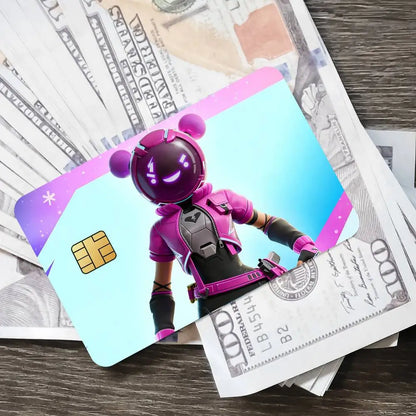 Αυτοκόλλητα κάρτας παιχνιδιού Fortnite Cuddle Team Leader για τραπεζική κάρτα, προστατευτική αδιάβροχη μεμβράνη κάλυψης, αυτοκόλλητο δώρο-έκπληξη