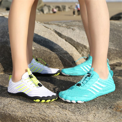 Unisex rychleschnoucí boty do vody pro muže a ženy, barevné plážové a plavecké aqua boty na surfování a pobyt u moře, párové barefoot tenisky proti proudu