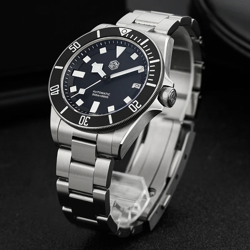 San Martin SN0121TD Titan-Taucheruhr ST2130 Automatikwerk Uhren Grade5 Titan 120 Klicks wasserdicht 300m Armbanduhr
