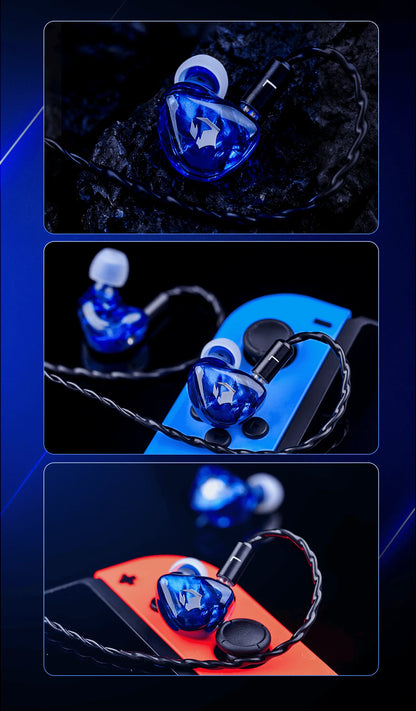 Auricolari gaming HiFi cablati EPZ G10 – Cuffie monitor in-ear Type-C e 3.5mm con DAC, isolamento acustico, cavo rimovibile e microfono