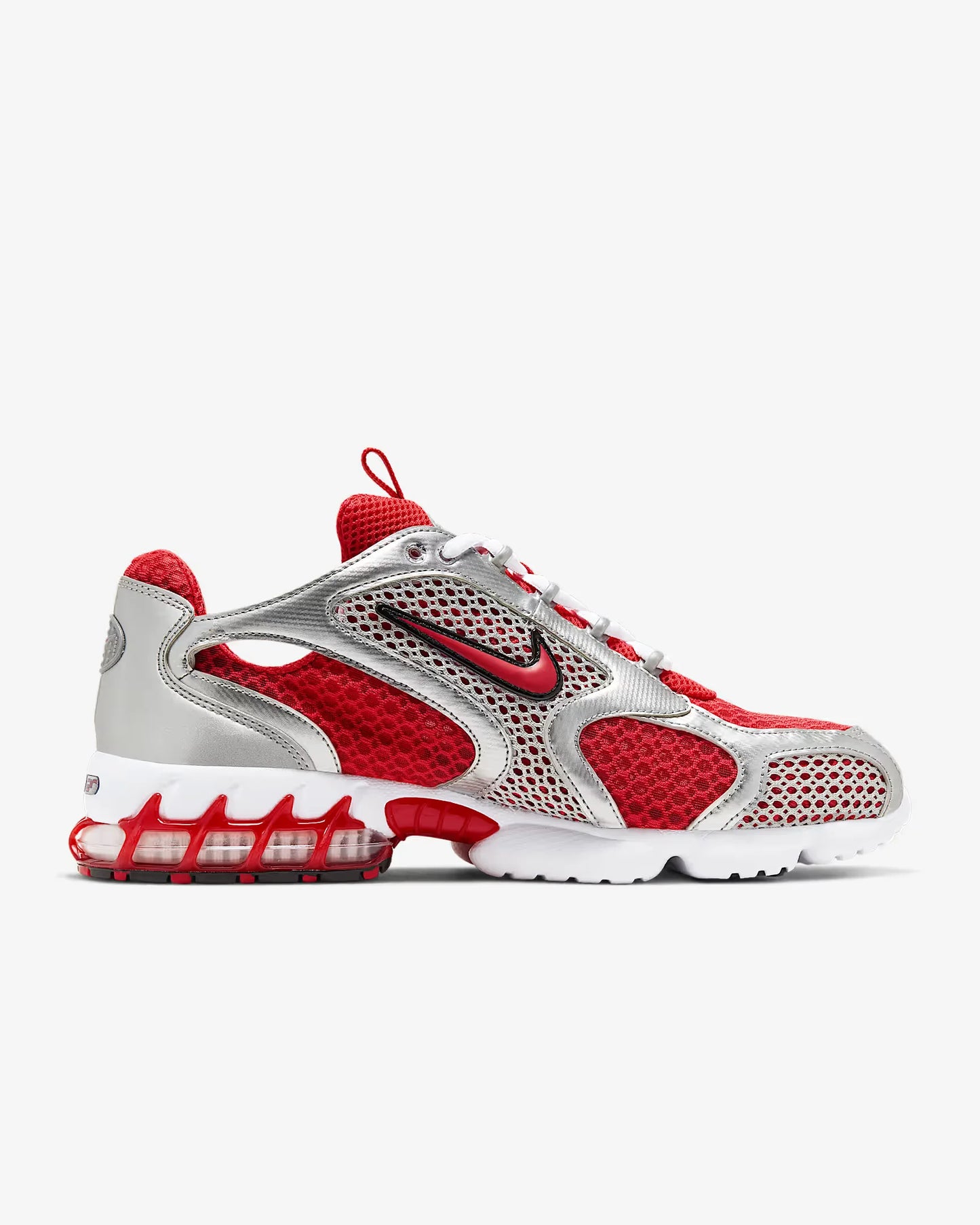 Nike Air Zoom Spiridon Cage 2 Unisex Low-Top Casual Shoes Sport Wear Resistant Grey Red Lifestyle Footwear CJ1288-600