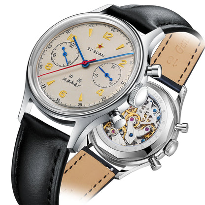 Seagull 1963 International Edition Herren-Mechanikuhr Pilotenuhr ST1901 Retro-Chronograph Armbanduhr Air Force Aviation Neu