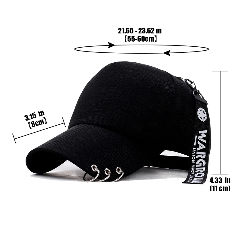 Personalisierte Baseballcap aus Metall mit klassischem Schirmdesign, leicht und atmungsaktiv! Vier Farben zur Auswahl