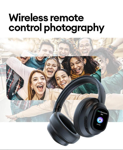 KI-LCD-Touchscreen kabellose Bluetooth-Kopfhörer – ANC-Geräuschunterdrückung, tiefer Bass, Gaming-Headset mit HD-Mikrofon
