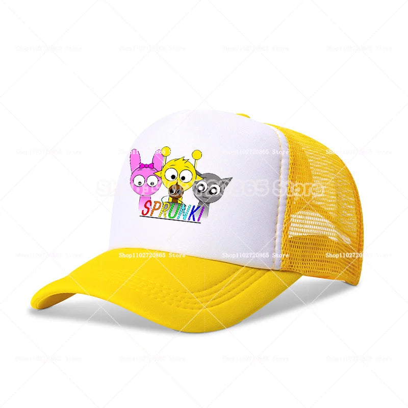 Sprunkis Baseball Cap Simple Fashion Sport Casual Headwear Popular Game Anime Figure Hats Summer Sunscreen Sun Hat Birthday Gift