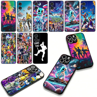 Capa com wallpaper de jogo F-ForTnites para Samsung Galaxy A07 A13 A12 A23 A42 A50 A51 A52 A53 A70 A71 A72 A21S A04 Note 20 9 8 10