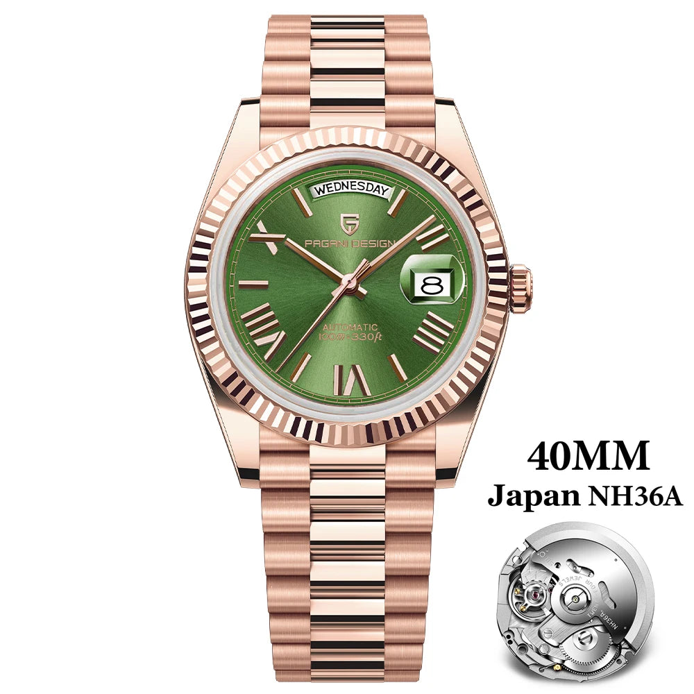PAGANI DESIGN 2026 New DD40 NH36A Men's Watches Luxury Automatic Mechanical Watch For Men AR Sapphire Glass Date Wrist watch Men
