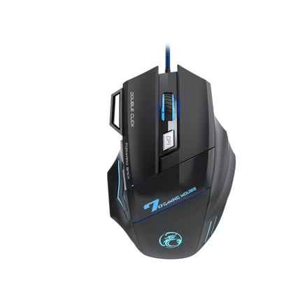 4 Keys USB Wired Gaming Mouse Generation Ergonomic Gaming Mouse 2400DPI Mouse RGB Backlit High-Precision Optical Sensor Mouse