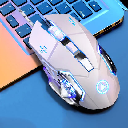 USB Wired Gaming Mouse 6 Button Backlit Ergonomic Mice DPI Adjustable Optical Mice for PC Gamer Computer Desktop