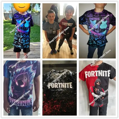 Christmas Fortnite 3d T-shirt Tees Battle Royale Streetwear Kids Victory Game Men and Women Harajuku T Shirt Teen Clothes