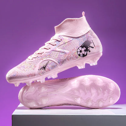 New Men Football Boots Training Soccer Shoes Breathable Grass Cleats Match Long Spikes Indoor Sneakers Ultralight Drop Shipping