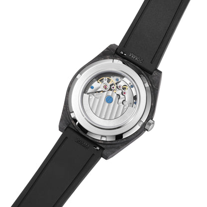 TIME TOKEN Neue Luminous Carbon Fiber 40mm Taucheruhr für Herren, luxuriöse automatische mechanische Uhr mit Kalender, Saphirglas, wasserdicht bis 100m