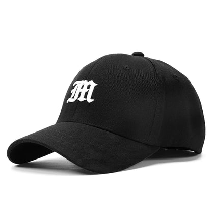 Fitted Full Stretch Closed Cap Hat Letter M Flexible Bill New Trucker Men Flex Dad Hip Hop Baseball Snapback Sun Visor Era