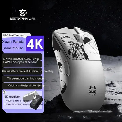 Metaphyuni Metapanda P1 kabellose Maus P1 Pro Max PAW3395, geringe Latenz, leichte E-Sports-Gaming-Maus, ergonomisch, Geschenk für PC-Gamer