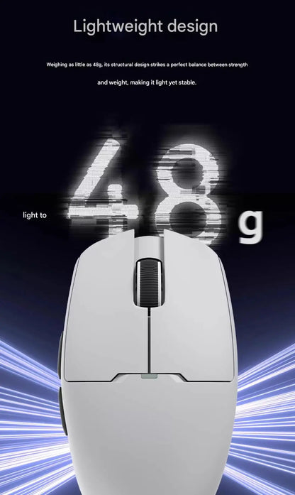 Mouse wireless Bluetooth Aigo GM80 PLUS PRO PAW3311/PAW3395 leggero 1000HZ cablato a tre modalità per gaming ed e-sport, regalo