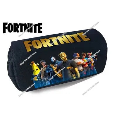 Estojo Fortnite Battle Royale para crianças, caixa de arrumação de canetas com design cartoon, material escolar, presente de aniversário