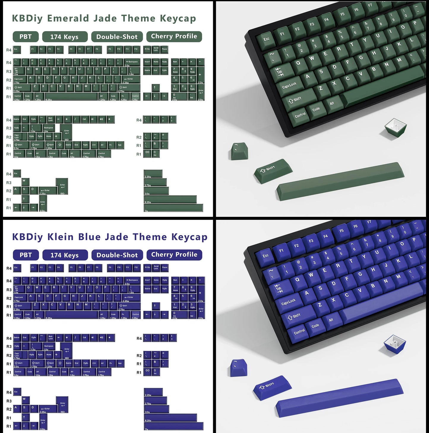 KBDiy 174 Teclas/Conjunto PBT GMK Apollo Keycap Double Shot Minimalista ISO Perfil Cherry para Teclado Mecânico Gaming Keycaps para MX