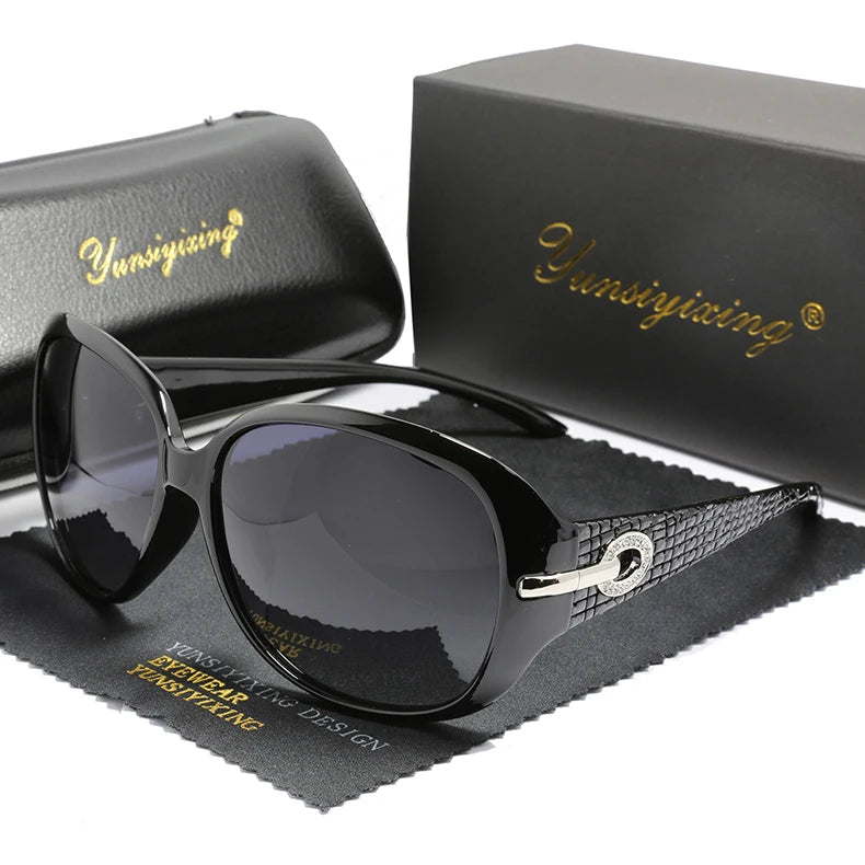 YSYX Polarized Women's Sunglasses Brand Designer Sun Glasses Fashion Classic Big Frame Glass Female Vintage Oculos De Sol ST2012