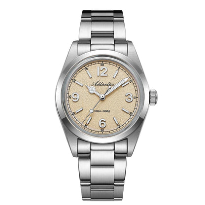 Reloj para hombre ADDIESDIVE AD2518 de 36mm en oferta destacada, cristal de espejo abombado, acero inoxidable 316L, cuarzo, resistente al agua 100m