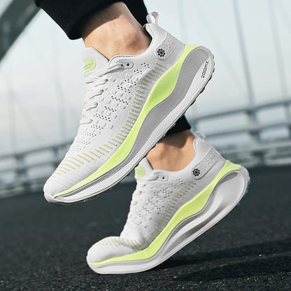 Men's Cushioned Running Shoes EVA Midsole for Shock Absorption Lightweight & Breathable Mesh Sports Sneakers for Gym and Walking