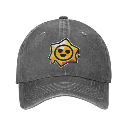 player B-Brawls Baseball Caps Retro Distressed Washed  Sun Cap Unisex Style Outdoor Running Golf  Adjustable Hats Cap