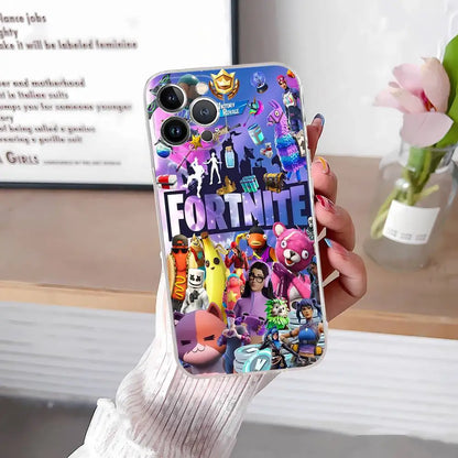 F-Fortnites-Cools Handyhülle für iPhone 17 16 15 14 13 12 11 Pro Max Plus, weiche Schutzhülle, personalisierbar DIY