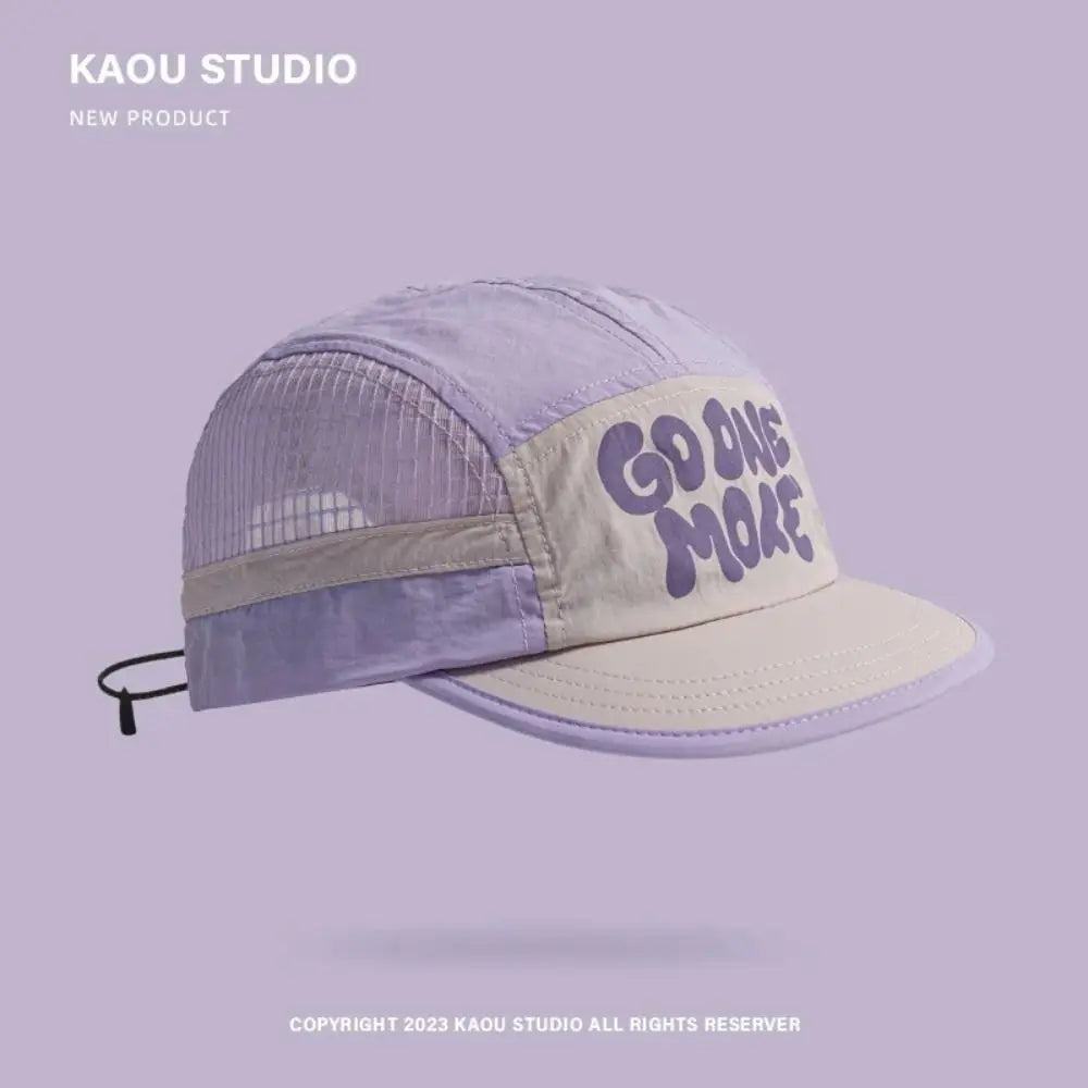 Pehmeälierinen, nopeasti kuivuva baseball-lippis, retrotyylinen 5-paneelinen aurinkosuojahattu, hengittävä hattu, rento hiphop-hattu, verkkokangasjuoksulippis