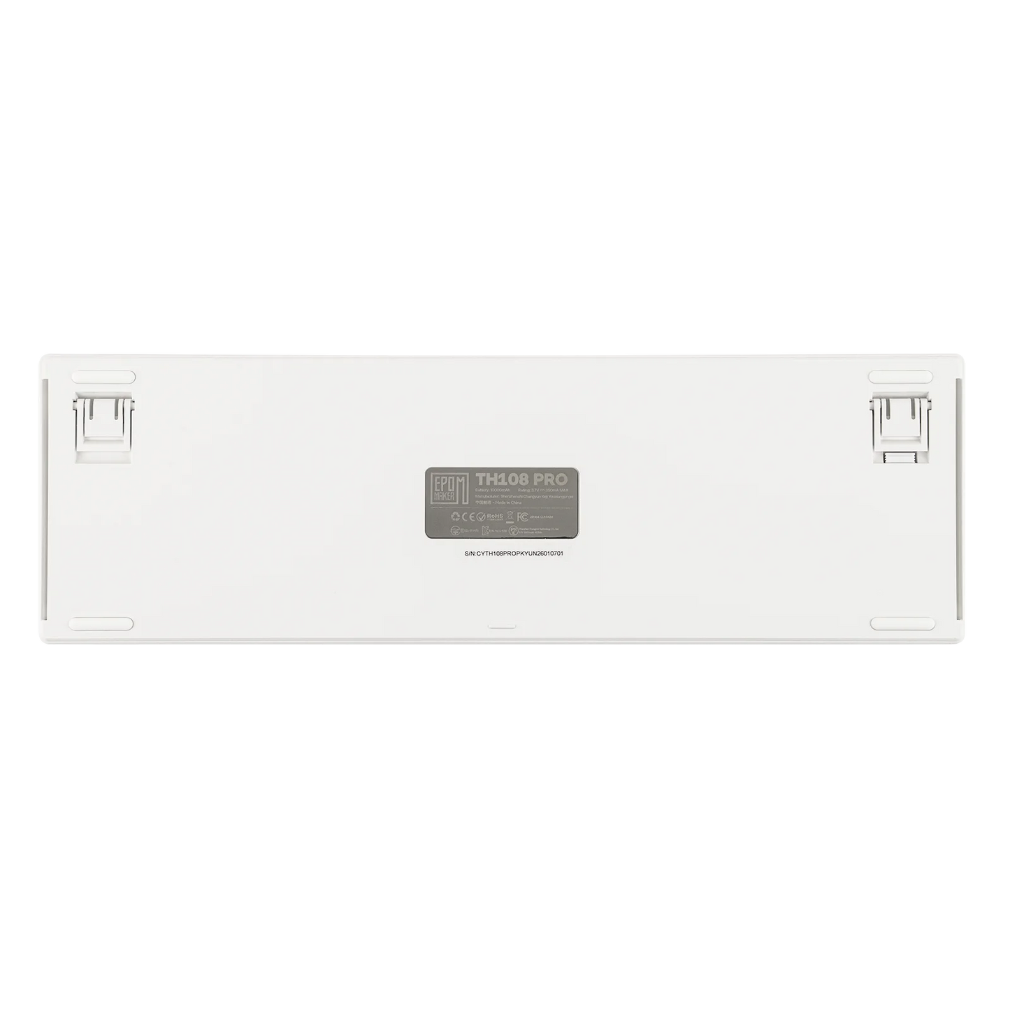 Teclado Mecânico EPOMAKER TH108 PRO 100% Full-Size Hot-Swap com Fio/BT/2.4Ghz sem Fios, Ecrã, Botão Rotativo e Bateria de 10000mAh