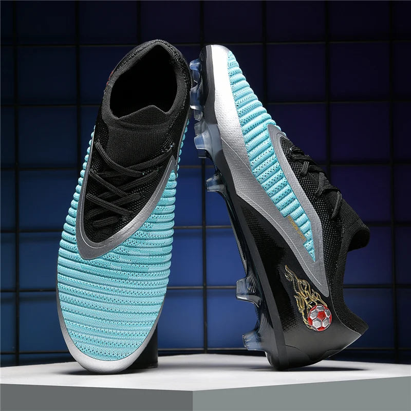 New Men Soccer Shoes Adult Non Slip Football Boots Outdoor Sport Boys Long Spikes Training Cleats Breathable Match Comfortable