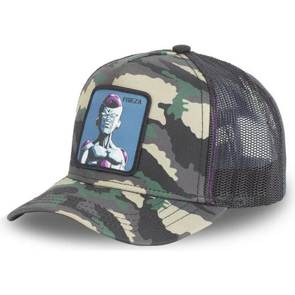 Cappellino Dragon Ball Son Goku da viaggio estivo con visiera, da uomo, ricamato, stile hip-hop, visiera parasole, cappellino trucker regolabile in rete