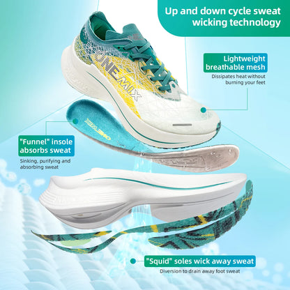 ONEMIX New Nylon Carbon Plate Marathon Running Shoe Pro Tests Stable Support For Shock-Absorbing Ultralight Bounce Sneakers