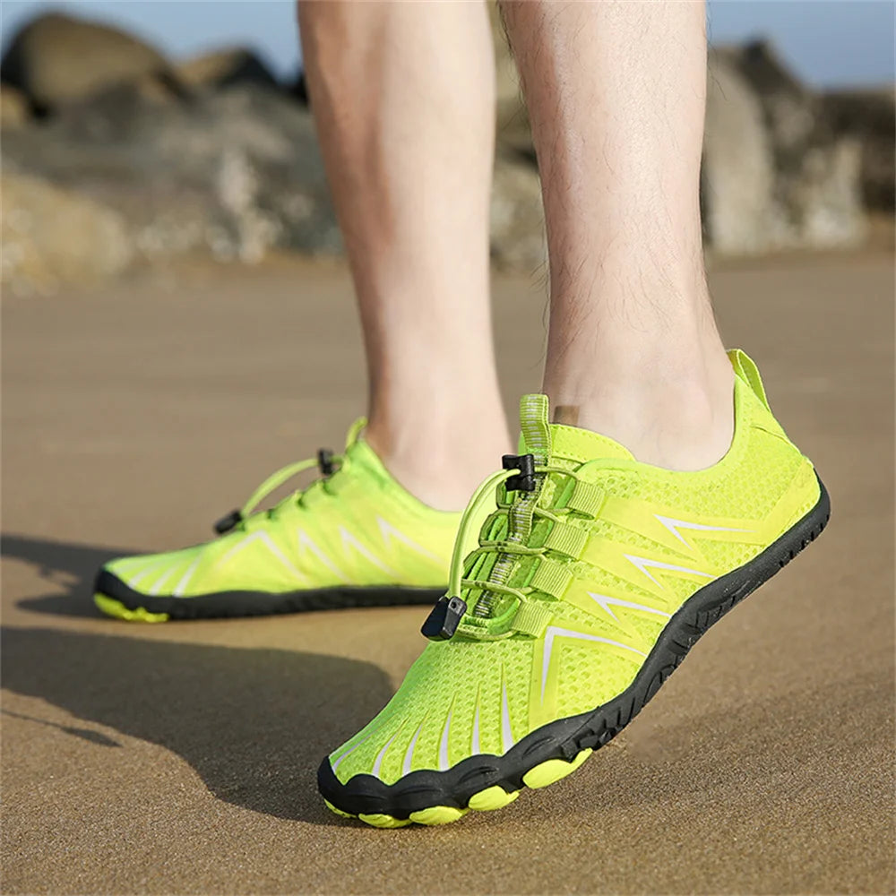 Unisex rychleschnoucí boty do vody pro muže a ženy, barevné plážové a plavecké aqua boty na surfování a pobyt u moře, párové barefoot tenisky proti proudu