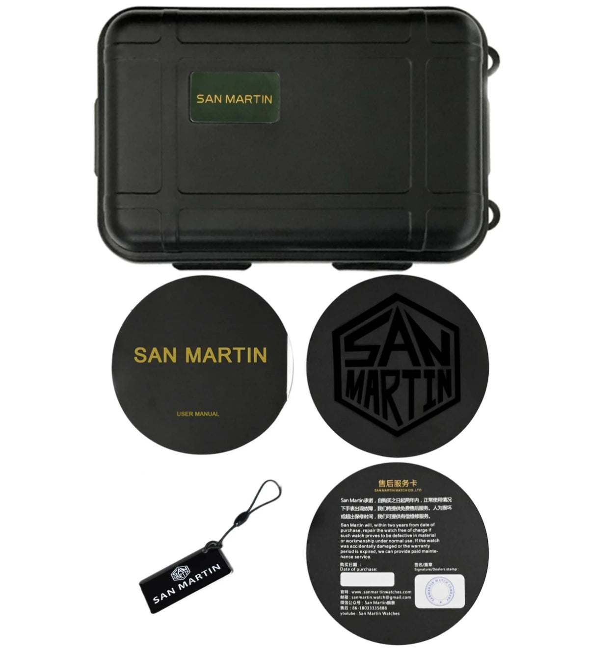 San Martin 40mm Water Ghost PT5000 Automatic Men Diving Watch Business Mechanical Sapphire Waterproof 20Bar Luxury BGW-9 SN0017D