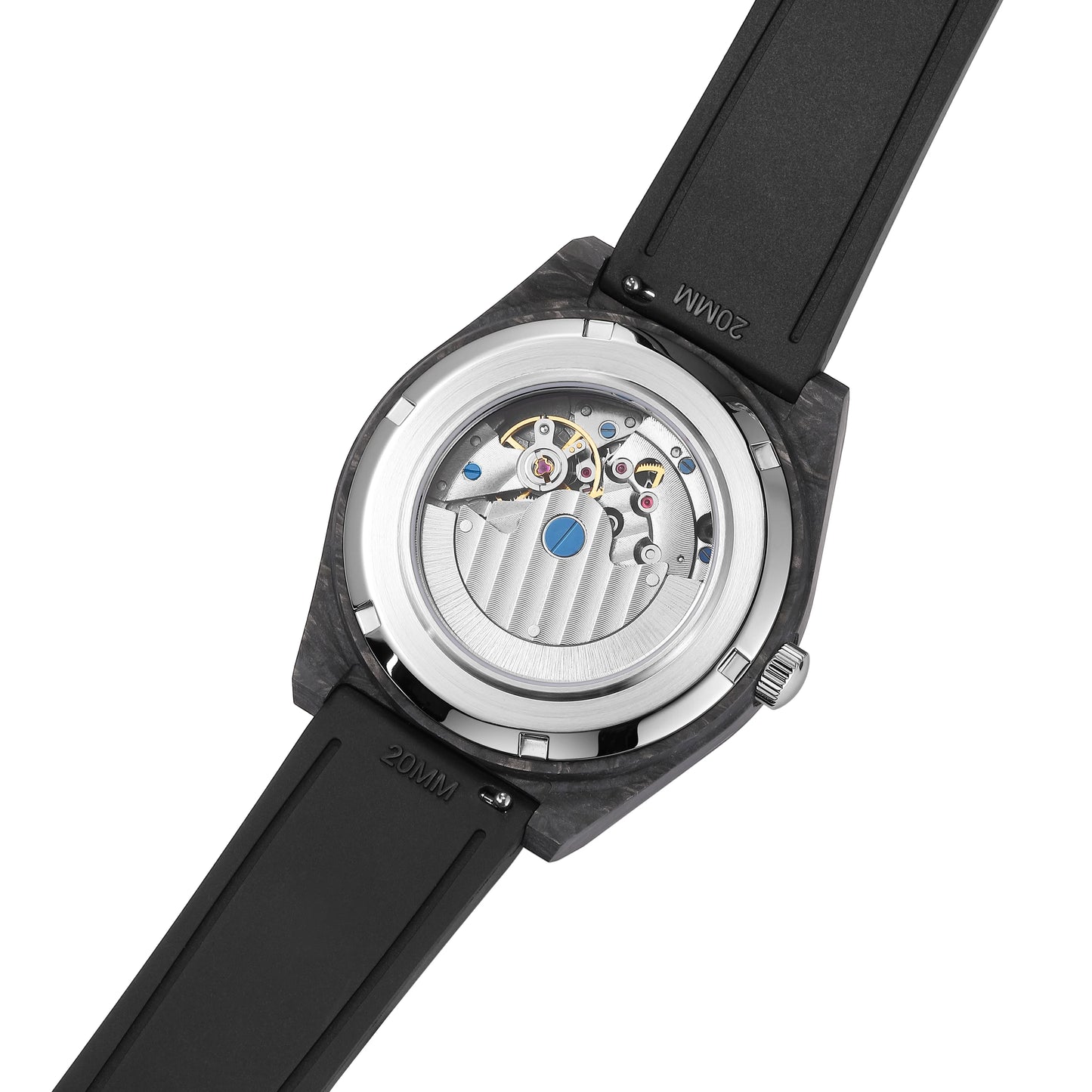 TIME TOKEN Neue Luminous Carbon Fiber 40mm Taucheruhr für Herren, luxuriöse automatische mechanische Uhr mit Kalender, Saphirglas, wasserdicht bis 100m