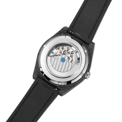 TIME TOKEN Neue Luminous Carbon Fiber 40mm Taucheruhr für Herren, luxuriöse automatische mechanische Uhr mit Kalender, Saphirglas, wasserdicht bis 100m