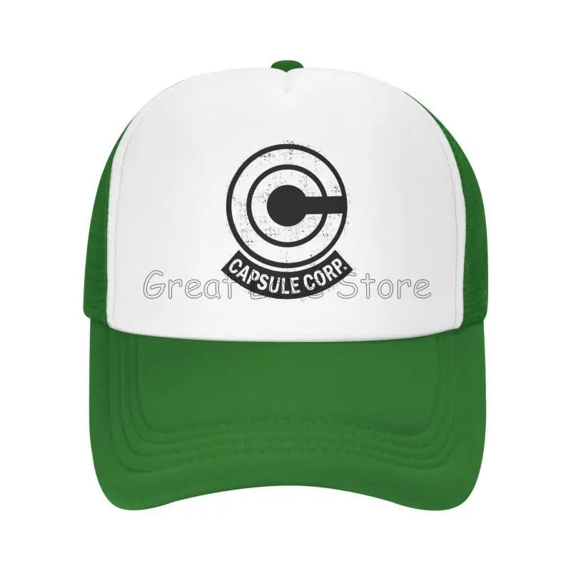 Capsule Corp – czapki baseballowe z siateczką, unisex, czapki typu „trucker” w stylu hip-hopowym, czapki „dad hat” z motywami anime DBZ, czapki wyścigowe z regulacją, letnie czapki typu „trucker” i czapki typu „snapback”